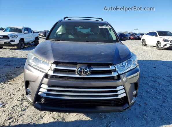 5TDKZRFH9KS343938 2019 TOYOTA HIGHLANDER Gray 