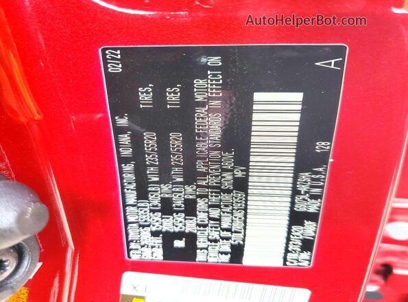 5TDLZRBH5NS193597 2022 TOYOTA HIGHLANDER Red 