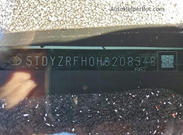 5TDYZRFH0HS208348 2017 TOYOTA LIMITED White VIN sticker view