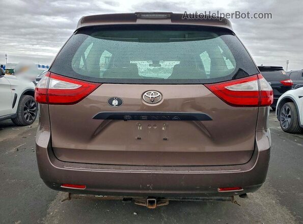 5TDZZ3DCXJS954160 2018 TOYOTA SIENNA Brown Հետևի տեսք