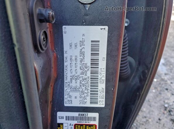 5TFBY5F16GX534166 2016 TOYOTA LIMITED Gray Vista del compartimento del motor