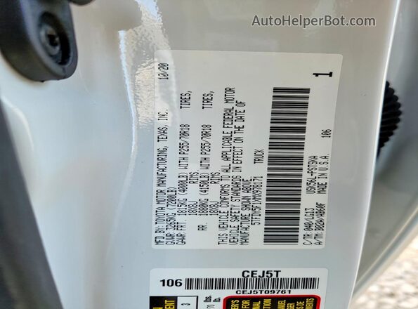 5TFDY5F1XMX978171 2021 TOYOTA TUNDRA White 