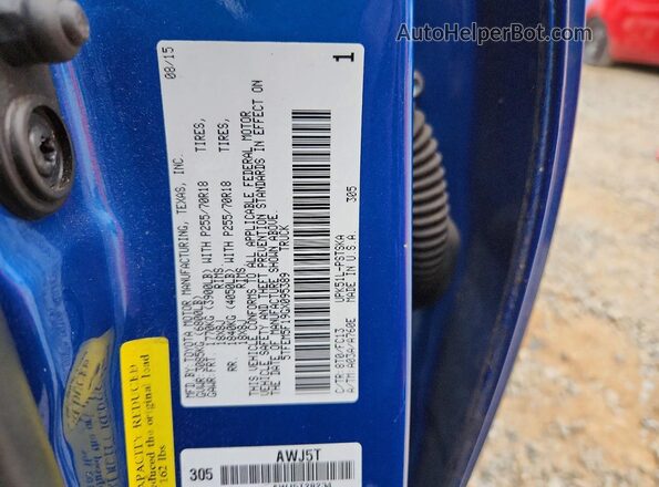 5TFEM5F19GX095389 2016 TOYOTA TUNDRA Синий Вид подкапотного пространства
