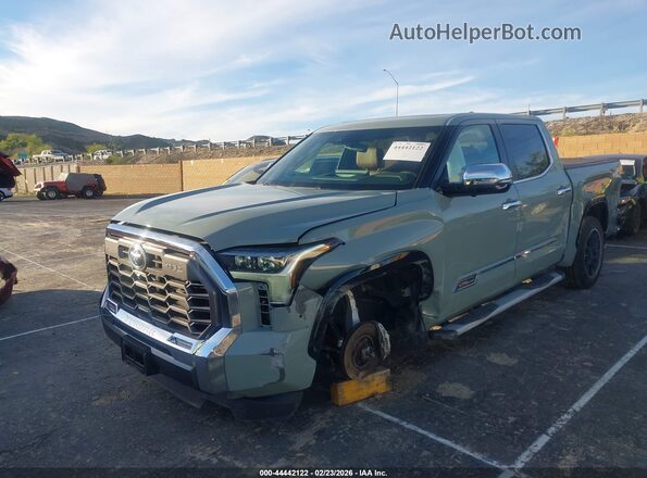 5TFMA5DB0SX310389 2025 TOYOTA TUNDRA Зеленый Передняя левая четверть