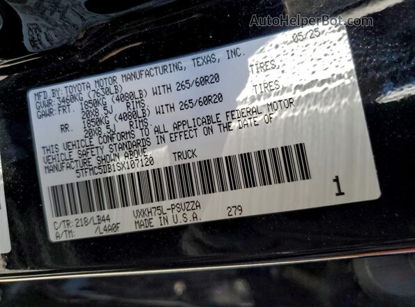 5TFMC5DB1SX107120 2025 TOYOTA TUNDRA Black 
