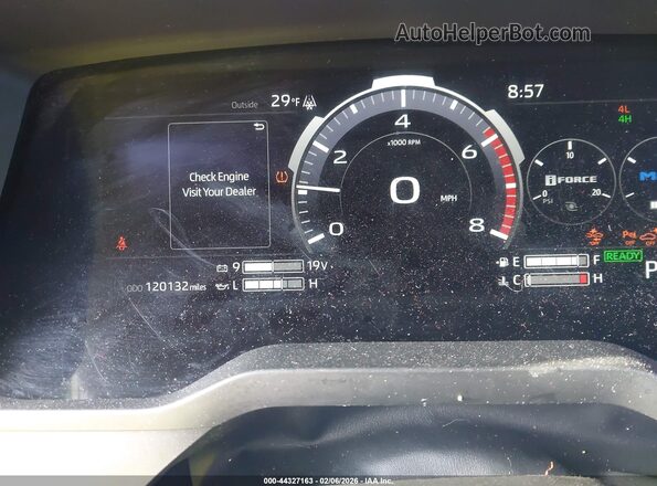 5TFNC5DB1PX027876 2023 TOYOTA TUNDRA HYBRID Red უკანა სავარძლების ხედი