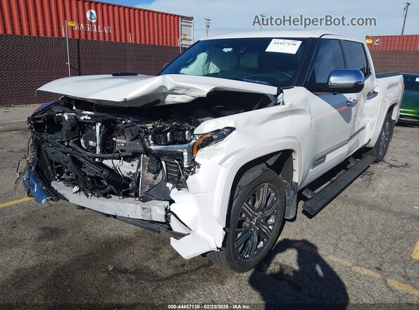 5TFVC5DB4PX032053 2023 TOYOTA TUNDRA HYBRID White წინა მარცხენა ხედი სამი მეოთხედიდან