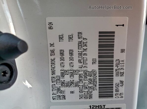 5TFWA5DB9SX240397 2025 TOYOTA LIMITED White Widok komory silnika