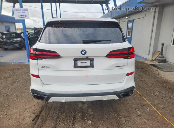 5UX13EU00R9U27883 2024 BMW X5 White Widok z tyłu