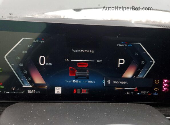 5UX23EM00S9Z20182 2025 BMW X7 Gray Սարքավորումների վահանակի տեսք
