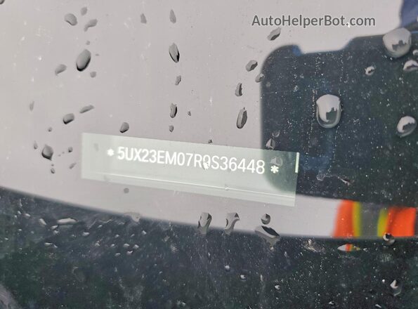 5UX23EM07R9S36448 2024 BMW X7 Gray Вид наклейки з VIN-кодом