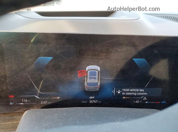 5UX23EM08P9P30735 2023 BMW X7 Silver Widok zestawu wskaźników