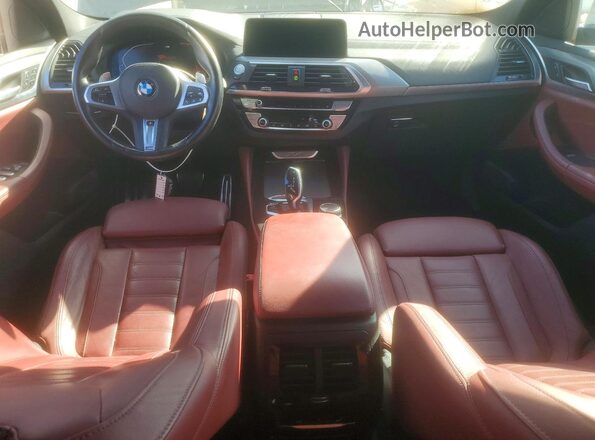 5UX2V1C03M9G79924 2021 BMW X4 Gray Առջևի վահանակի տեսք