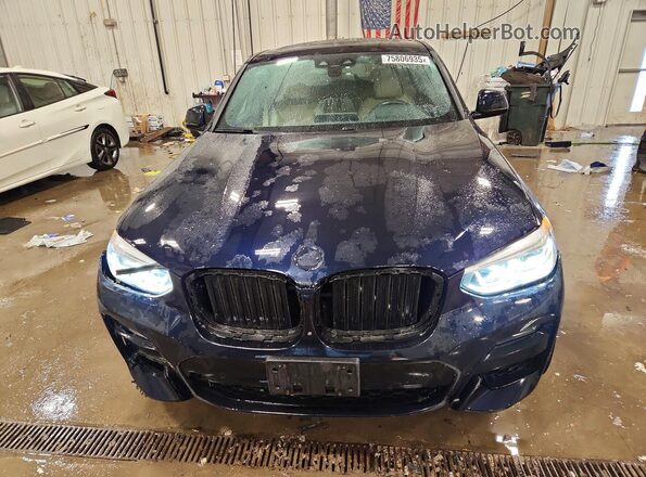 5UX2V1C05M9G61375 2021 BMW X4 Blue წინა ხედი