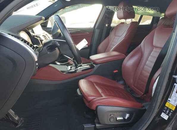 5UX2V5C04M9F41476 2021 BMW X4 Black Вид салону спереду