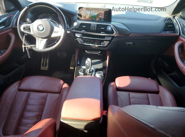5UX2V5C08M9F12594 2021 BMW X4 Black Dashboard view