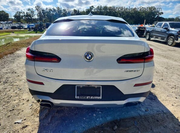 5UX33DT03N9J79448 2022 BMW X4 White Вид ззаду