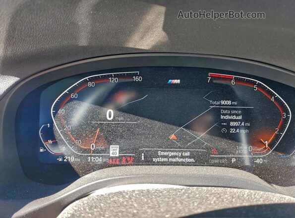 5UX33DT06R9V98271 2024 BMW X4 Black Instrument cluster view