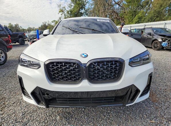 5UX33DT07S9Z66334 2025 BMW X4 White Front view