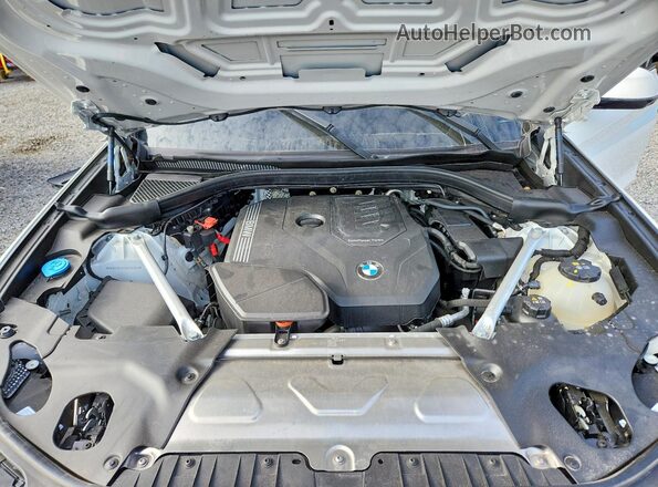 5UX33DT07S9Z66334 2025 BMW X4 White Engine compartment view