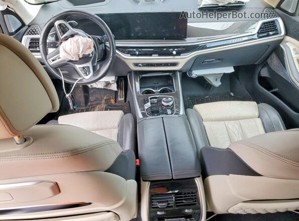 5UX33EM07P9P47434 2023 BMW X7 Black Առջևի վահանակի տեսք