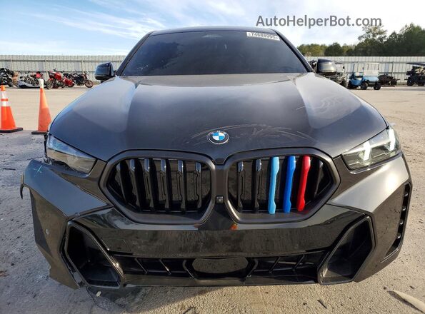 5UX33EX06R9S66847 2024 BMW X6 Black Вид спереду