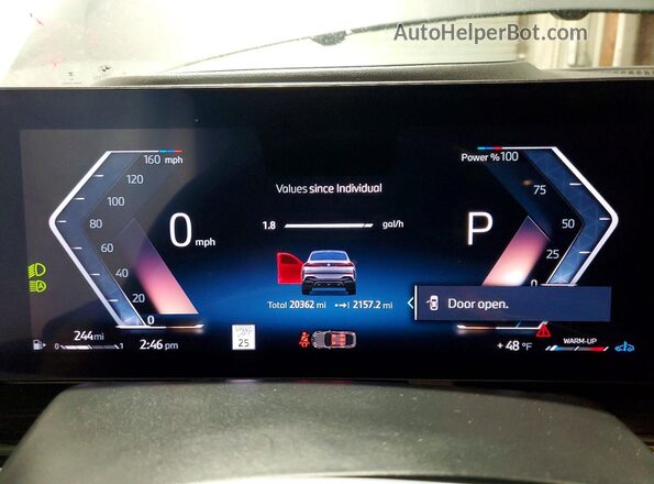 5UX33EX08S9Z39305 2025 BMW X6 Gray ხელსაწყოთა პანელის ხედი