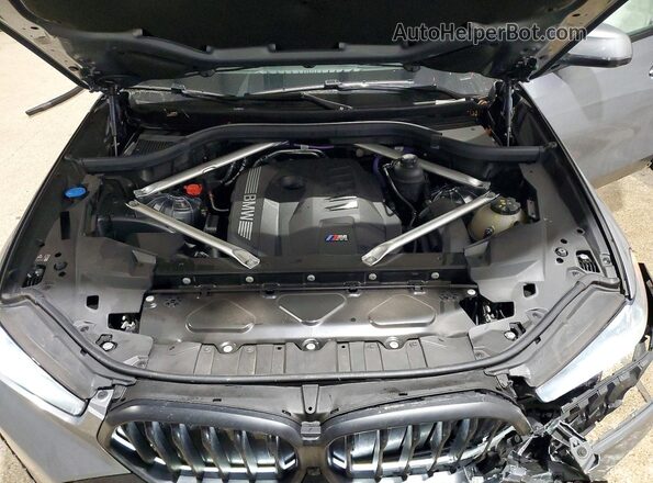 5UX33EX08S9Z39305 2025 BMW X6 Gray ძრავის განყოფილების ხედი