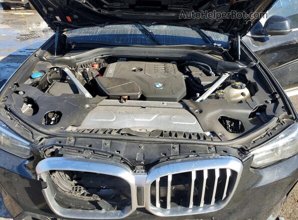 5UX43DP00P9N75368 2023 BMW X3 Black ძრავის განყოფილების ხედი