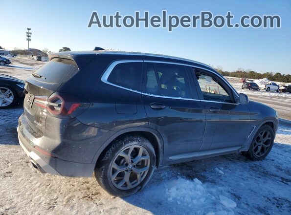 5UX43DP09N9L40223 2022 BMW X3 Black Հետևի աջ