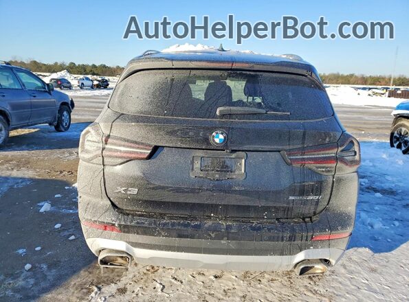 5UX43DP09N9L40223 2022 BMW X3 Black Հետևի տեսք