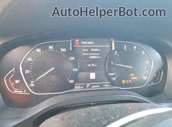 5UX43DP09N9L40223 2022 BMW X3 Black Սարքավորումների վահանակի տեսք