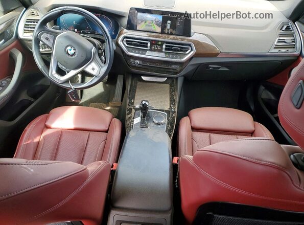 5UX53DP02P9R81463 2023 BMW X3 Black Dashboard view