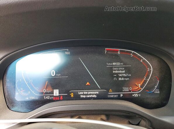 5UX53DP02P9R81463 2023 BMW X3 Black Instrument cluster view