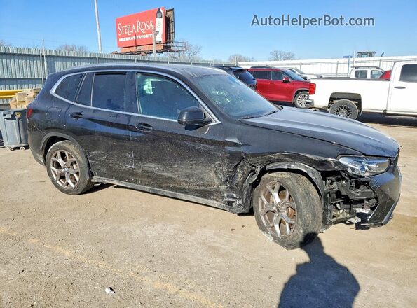 5UX53DP02P9S00120 2023 BMW X3 Black Przód prawy