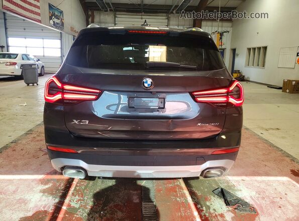 5UX53DP07R9T42997 2024 BMW X3 Charcoal Հետևի տեսք
