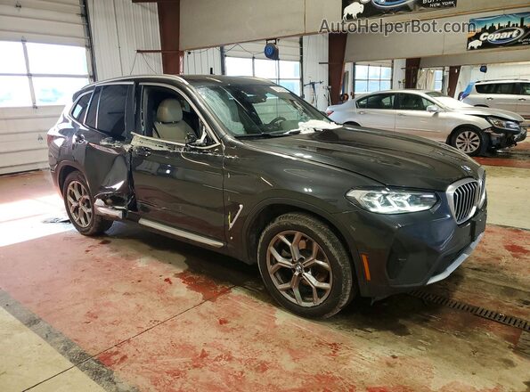 5UX53DP07R9T42997 2024 BMW X3 Charcoal Առջևի աջ