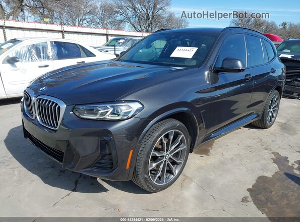 5UX53DP0XP9R64202 2023 BMW X3 Gray წინა მარცხენა ხედი სამი მეოთხედიდან