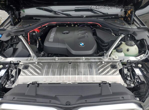 5UX53GP06S9020164 2025 BMW X3 Black Engine compartment view