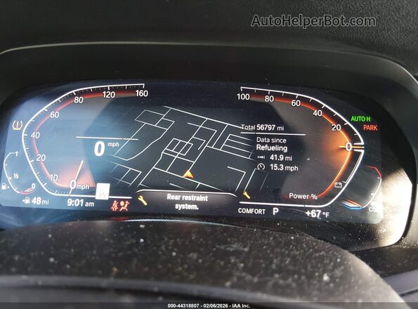5UXCR6C01P9R88847 2023 BMW X5 White Vista de los asientos traseros