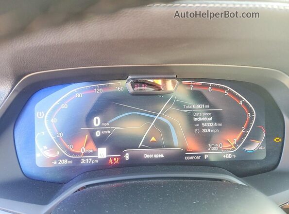 5UXCR6C58KLL06036 2019 BMW X5 Black Սարքավորումների վահանակի տեսք