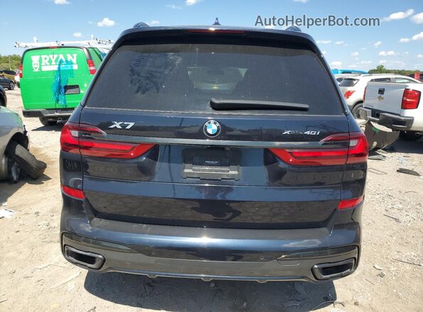 5UXCW2C01M9F64522 2021 BMW X7 Black უკანა ხედი
