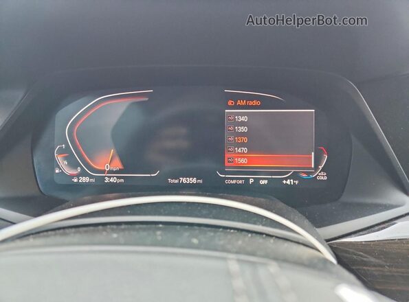 5UXCW2C04M9D95662 2021 BMW X7 Gray Вид щитка приладів