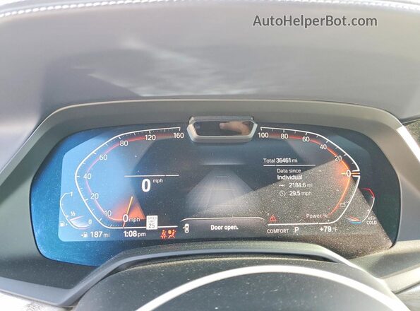 5UXCW2C04M9E21497 2021 BMW X7 White Вид щитка приладів