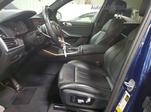 5UXCW2C07M9E43574 2021 BMW X7 Blue Widok wnętrza z przodu