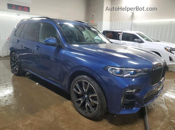 5UXCW2C07M9E43574 2021 BMW X7 Blue Przód prawy