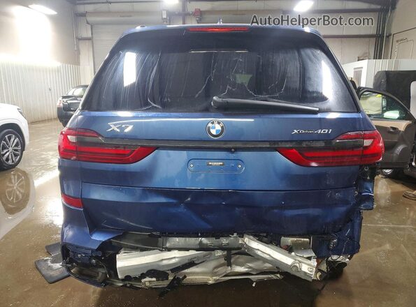 5UXCW2C07M9E43574 2021 BMW X7 Blue Widok z tyłu