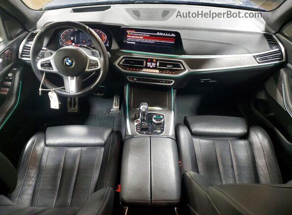 5UXCW2C07M9E43574 2021 BMW X7 Blue Widok deski rozdzielczej