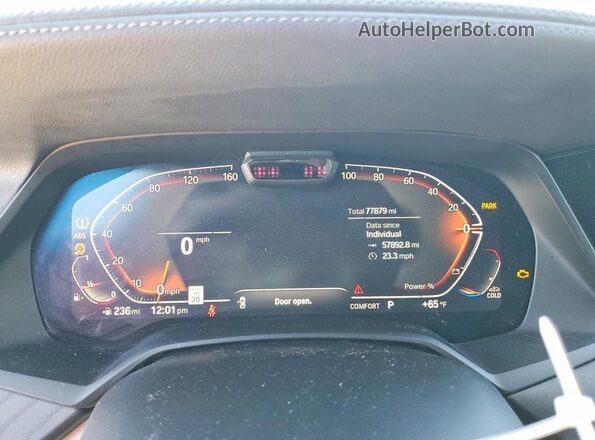 5UXCW2C08M9E65079 2021 BMW X7 Gray Вид щитка приладів