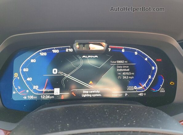 5UXCX6C15M9G45505 2021 BMW X7 Black ხელსაწყოთა პანელის ხედი
